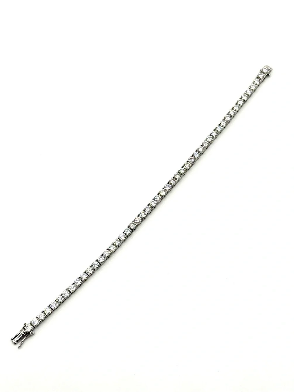 925 Silver, 14.4CTW Moissanite Tennis Bracelet - 8
